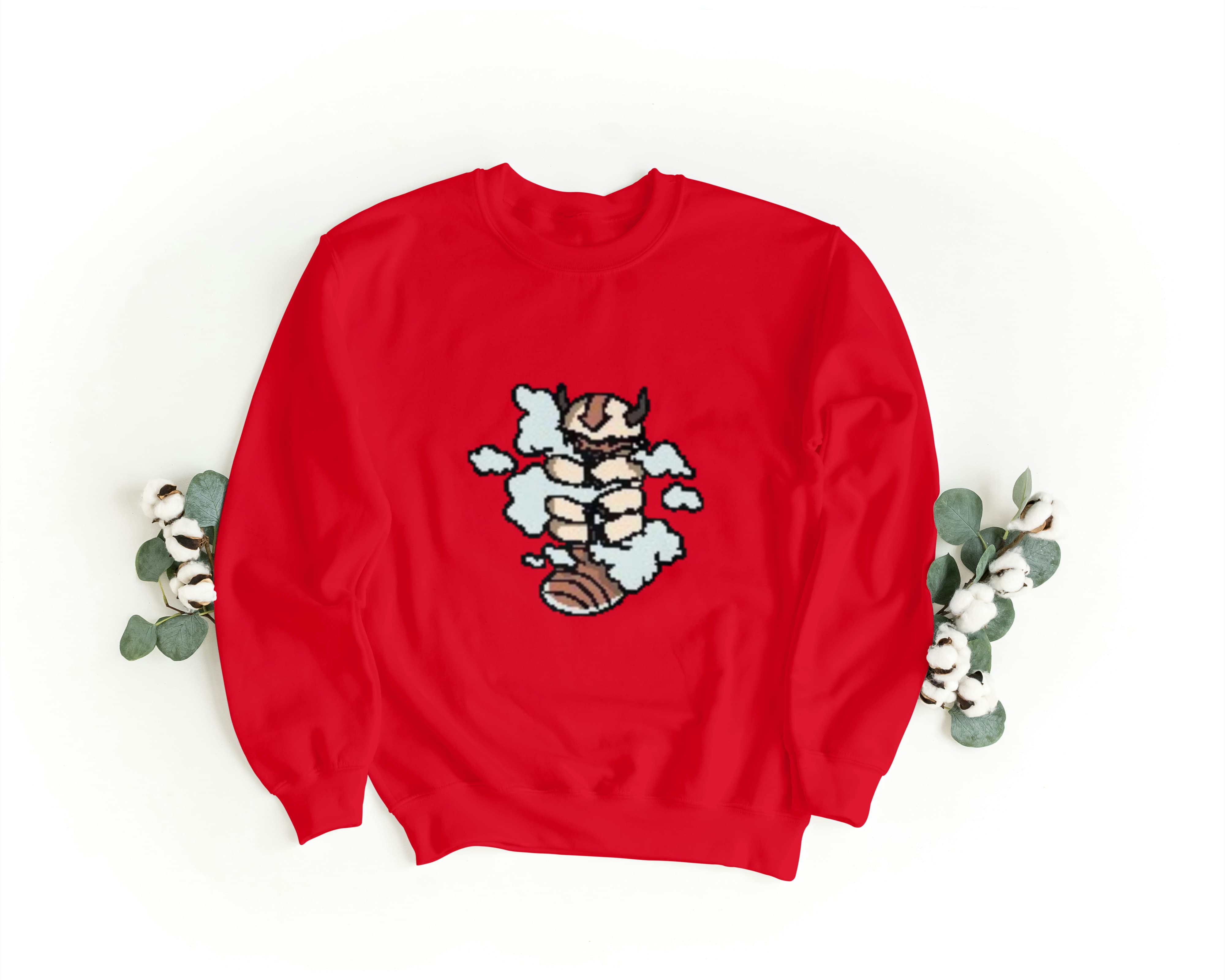 Felpa Ricamata Unisex a Girocollo – Morbida e Confortevole – Design Appa Avatar-Biiply