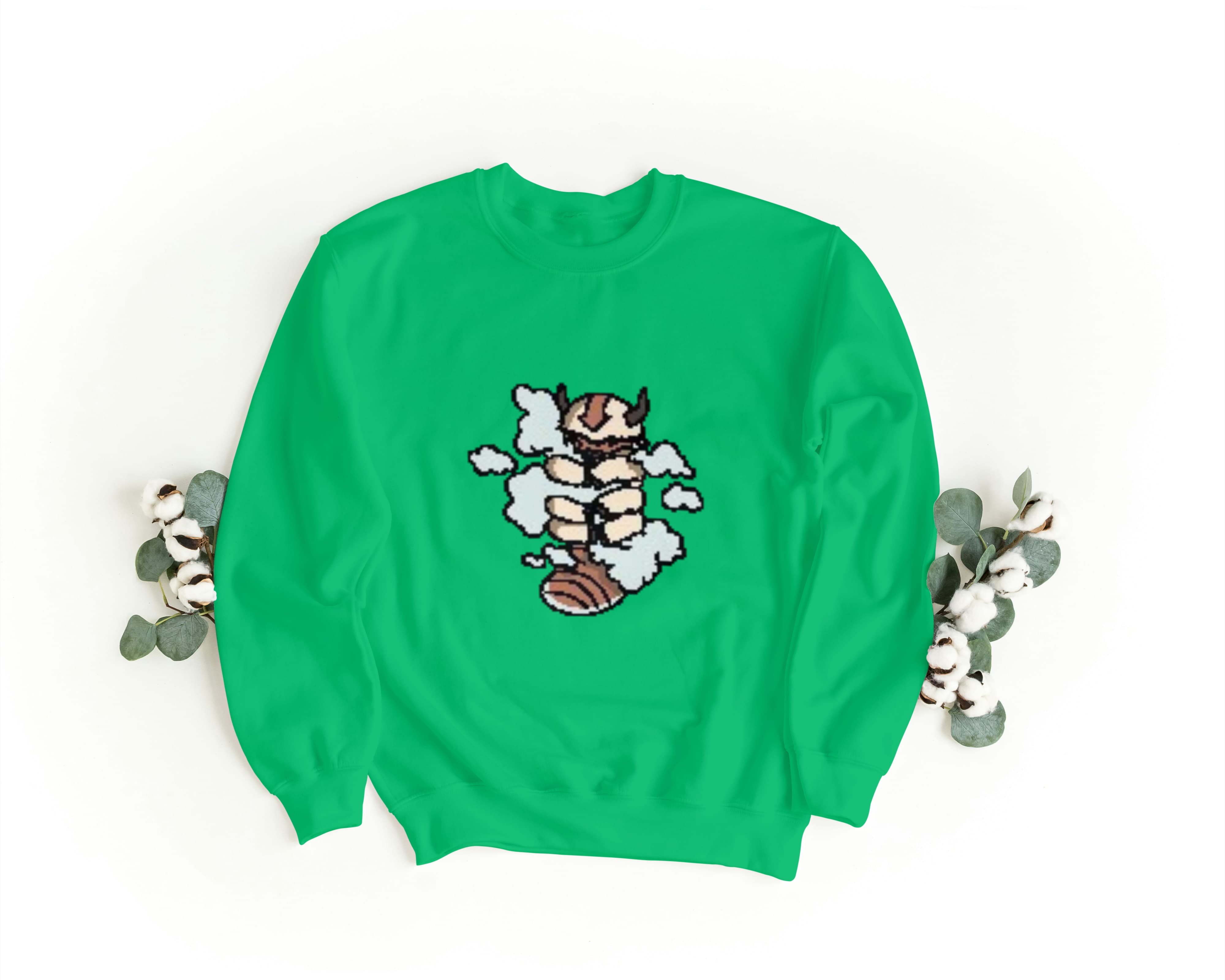 Felpa Ricamata Unisex a Girocollo – Morbida e Confortevole – Design Appa Avatar-Biiply