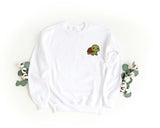 Unisex Crewneck Embroidered Sweatshirt – Soft and Comfortable – Baby Cartoon Turtle Design