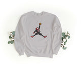 Felpa Ricamata Unisex a Girocollo – Morbida e Confortevole – Design Basketball Spiderman