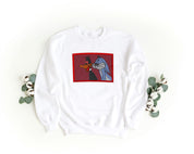 Felpa Ricamata Unisex a Girocollo – Morbida e Confortevole – Design Bugs Bunny e Daffy-Biiply
