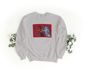Felpa Ricamata Unisex a Girocollo – Morbida e Confortevole – Design Bugs Bunny e Daffy-Biiply
