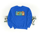 Felpa Ricamata Unisex a Girocollo – Morbida e Confortevole – Design Bulbasaur Charmander Squirtle-Biiply