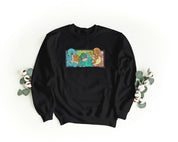 Felpa Ricamata Unisex a Girocollo – Morbida e Confortevole – Design Bulbasaur Charmander Squirtle-Biiply