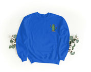 Felpa Ricamata Unisex a Girocollo – Morbida e Confortevole – Design Cactus Savana-Biiply