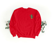 Felpa Ricamata Unisex a Girocollo – Morbida e Confortevole – Design Cactus Savana-Biiply