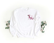 Felpa Ricamata Unisex a Girocollo – Morbida e Confortevole – Design Cherry Blossom-Biiply