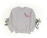 Sudadera unisex con cuello redondo bordada - Suave y cómoda - Diseño de Cherry Blossom