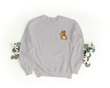 Sudadera Bordada Unisex con Cuello Redondo – Suave y Cómoda – Diseño de Corgi