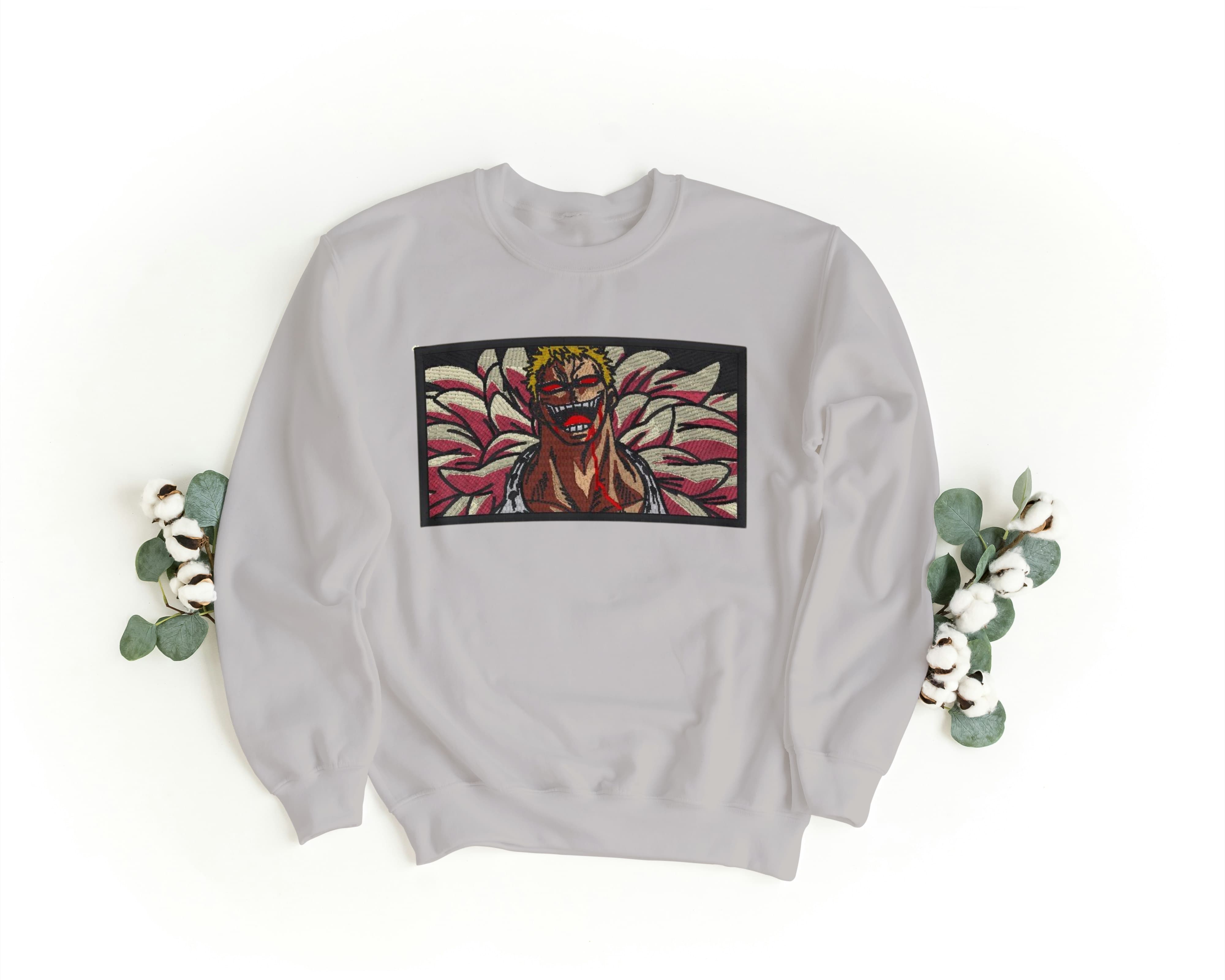 Felpa Ricamata Unisex a Girocollo – Morbida e Confortevole – Design Doflamingo-Biiply