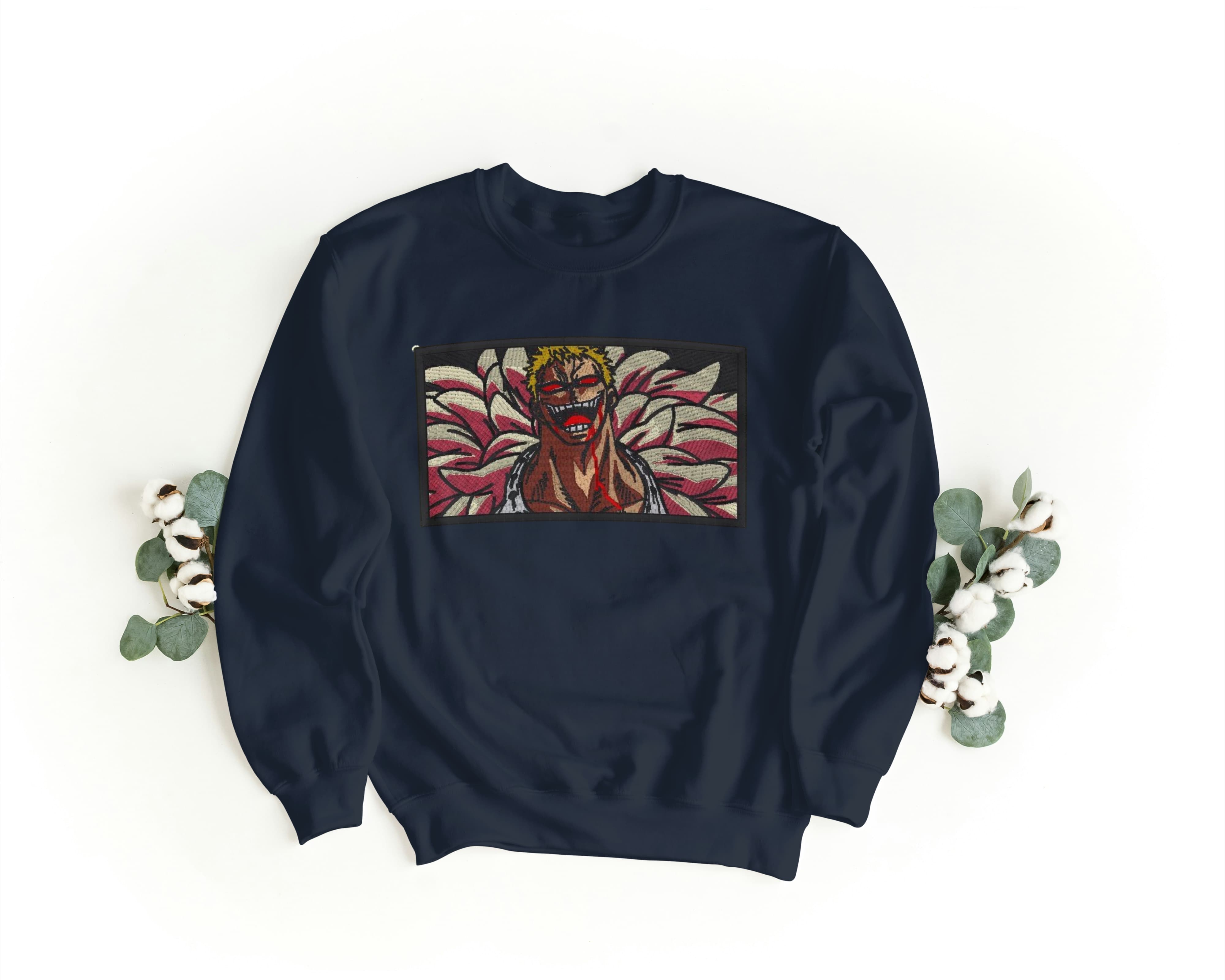 Felpa Ricamata Unisex a Girocollo – Morbida e Confortevole – Design Doflamingo-Biiply