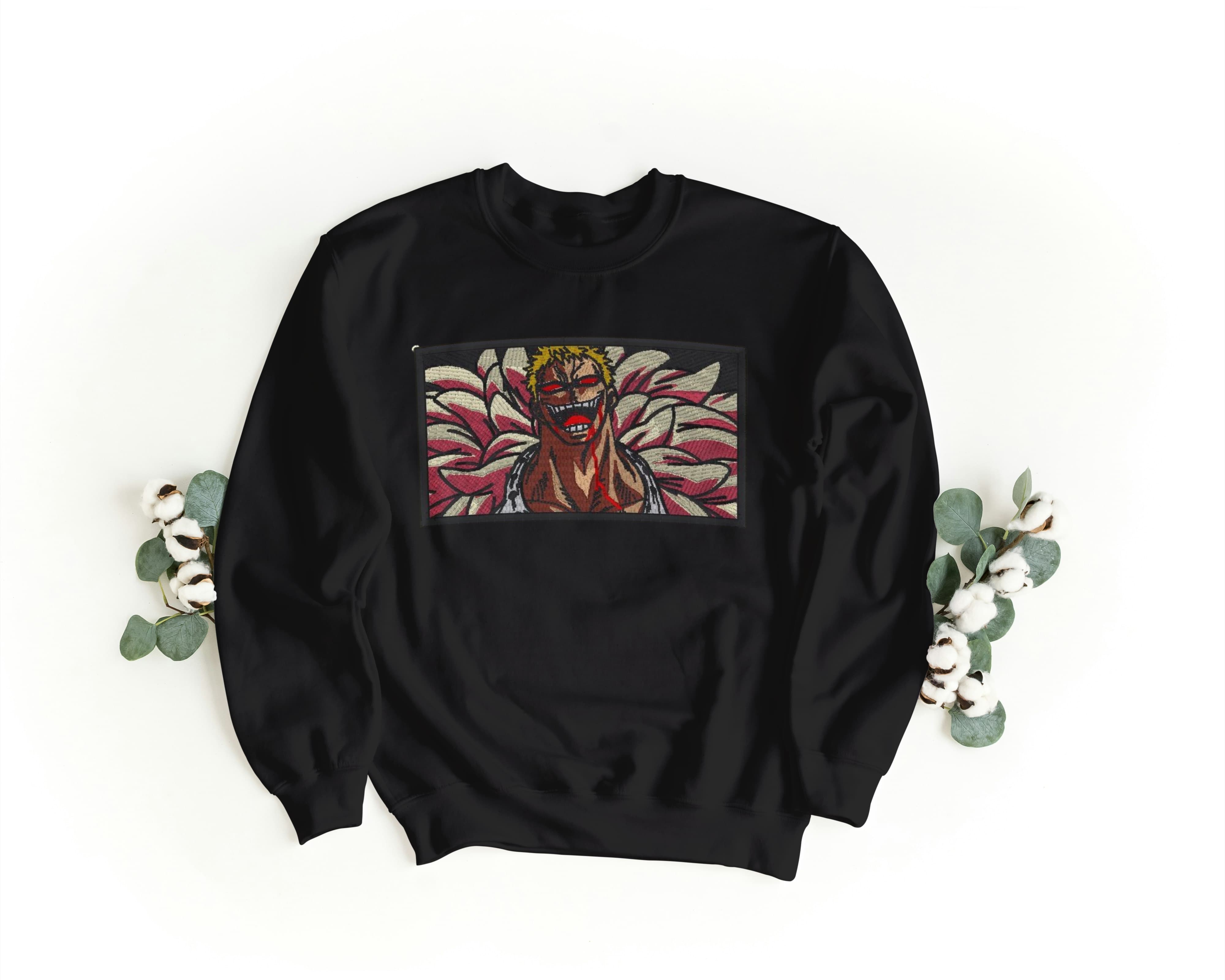 Felpa Ricamata Unisex a Girocollo – Morbida e Confortevole – Design Doflamingo-Biiply