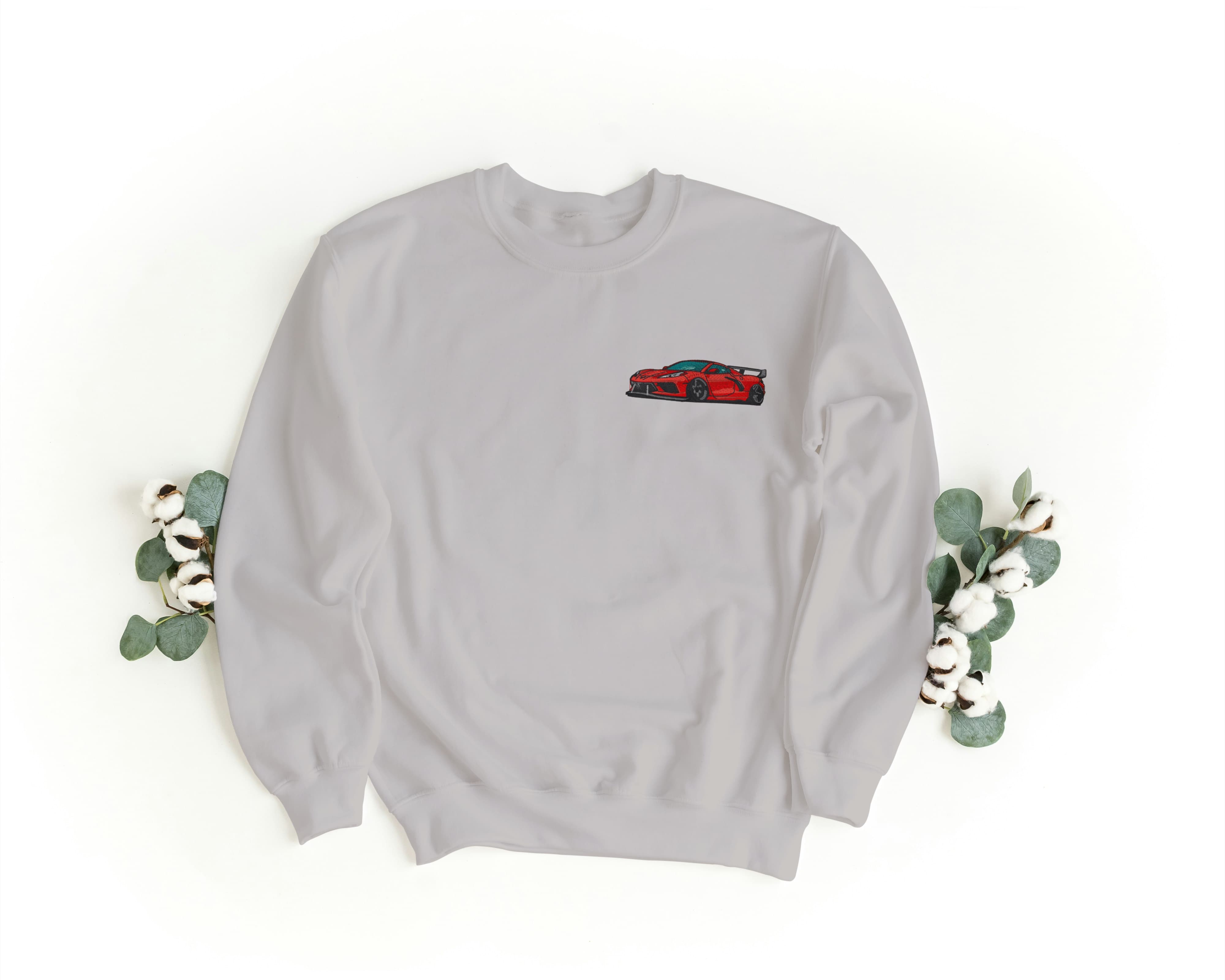 Felpa Ricamata Unisex a Girocollo – Morbida e Confortevole – Design Ferrari-Biiply