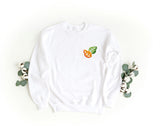 Sudadera unisex bordada con cuello redondo – Suave y cómoda – Diseño de hoja de primavera/otoño
