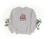 Felpa Ricamata Unisex a Girocollo – Morbida e Confortevole – Design Gatti Happy Valentines Day