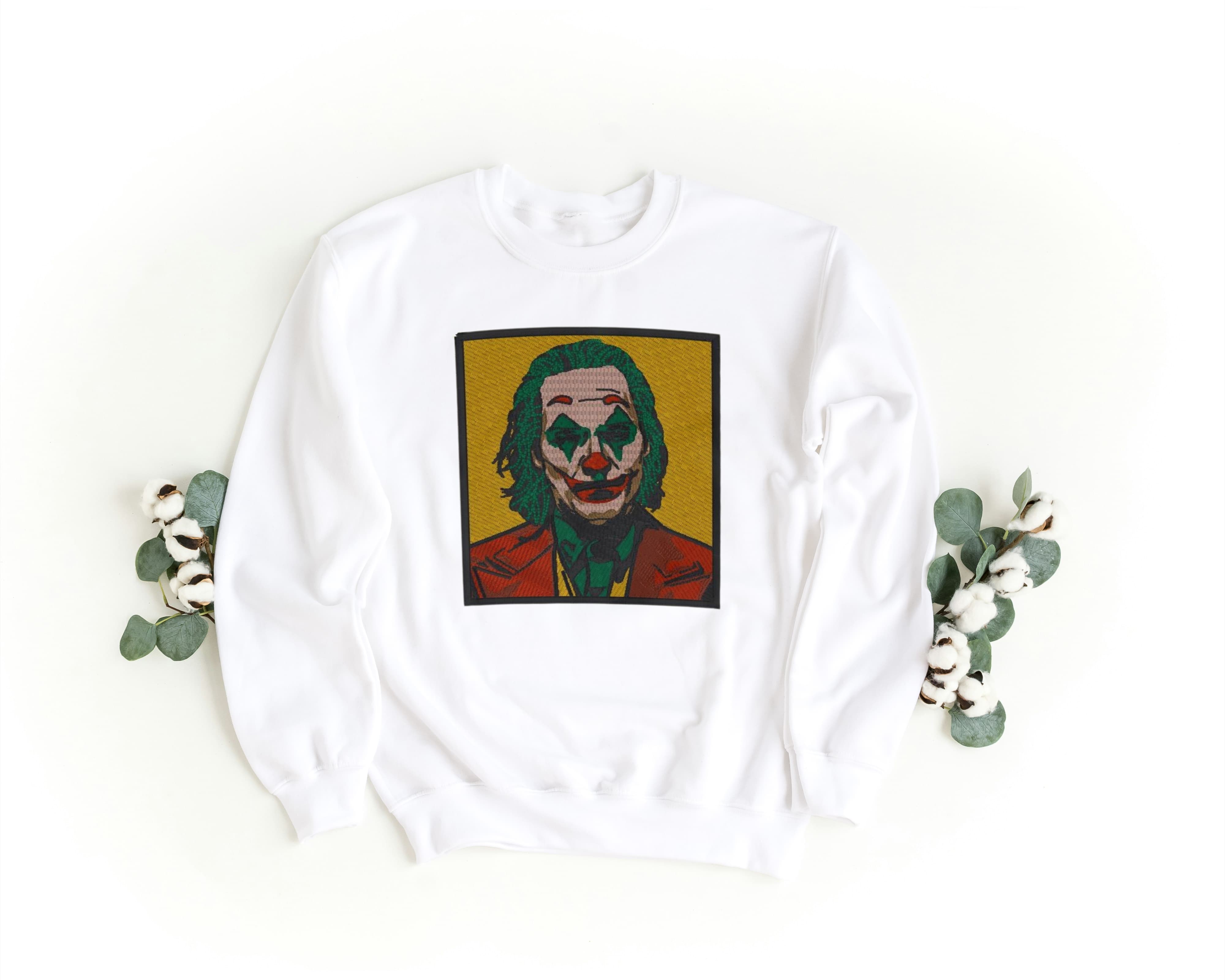 Felpa Ricamata Unisex a Girocollo – Morbida e Confortevole – Design Joker-Biiply