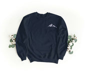 Felpa Ricamata Unisex a Girocollo – Morbida e Confortevole – Design Montagna-Biiply