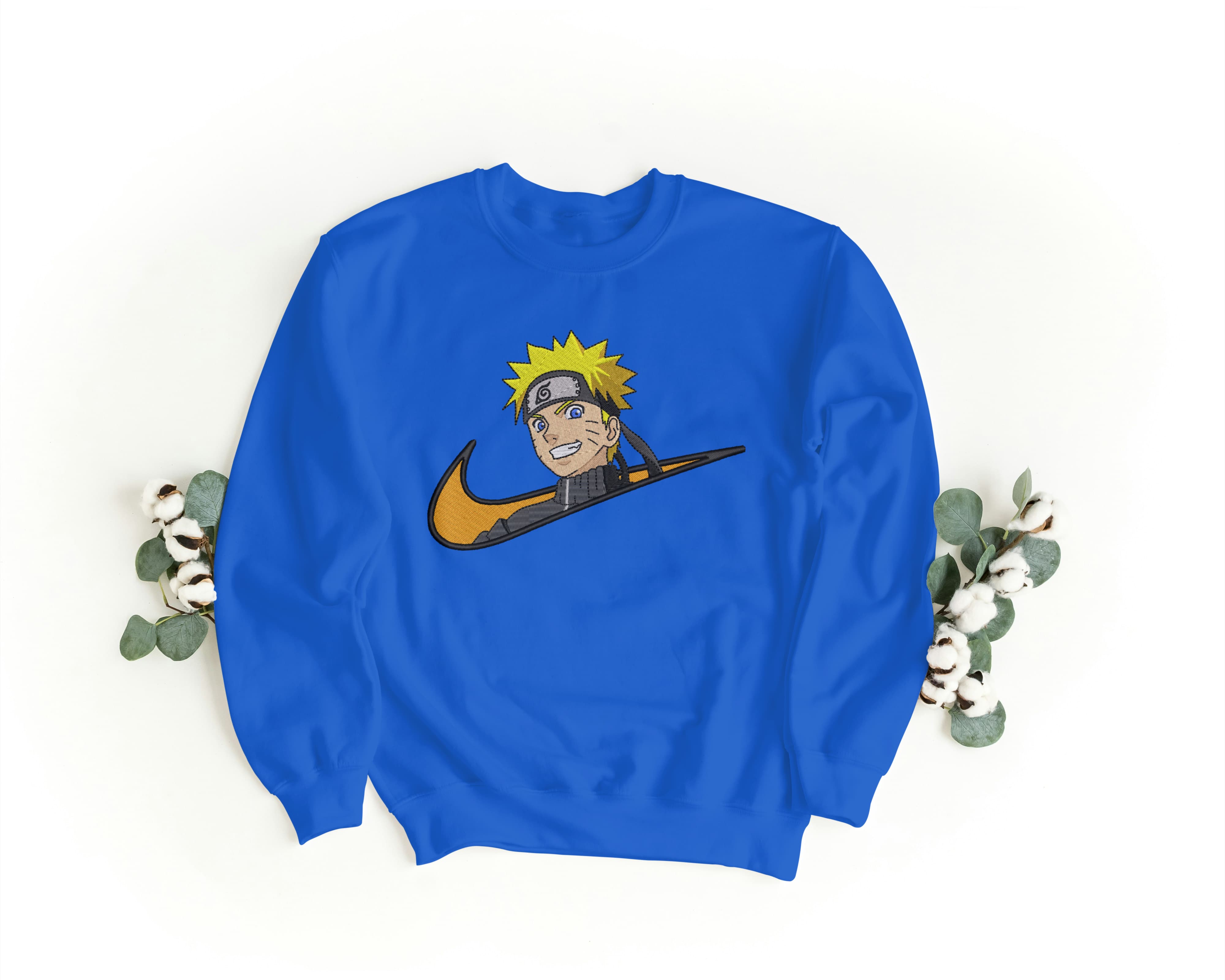 Felpa Ricamata Unisex a Girocollo – Morbida e Confortevole – Design Naruto-Biiply