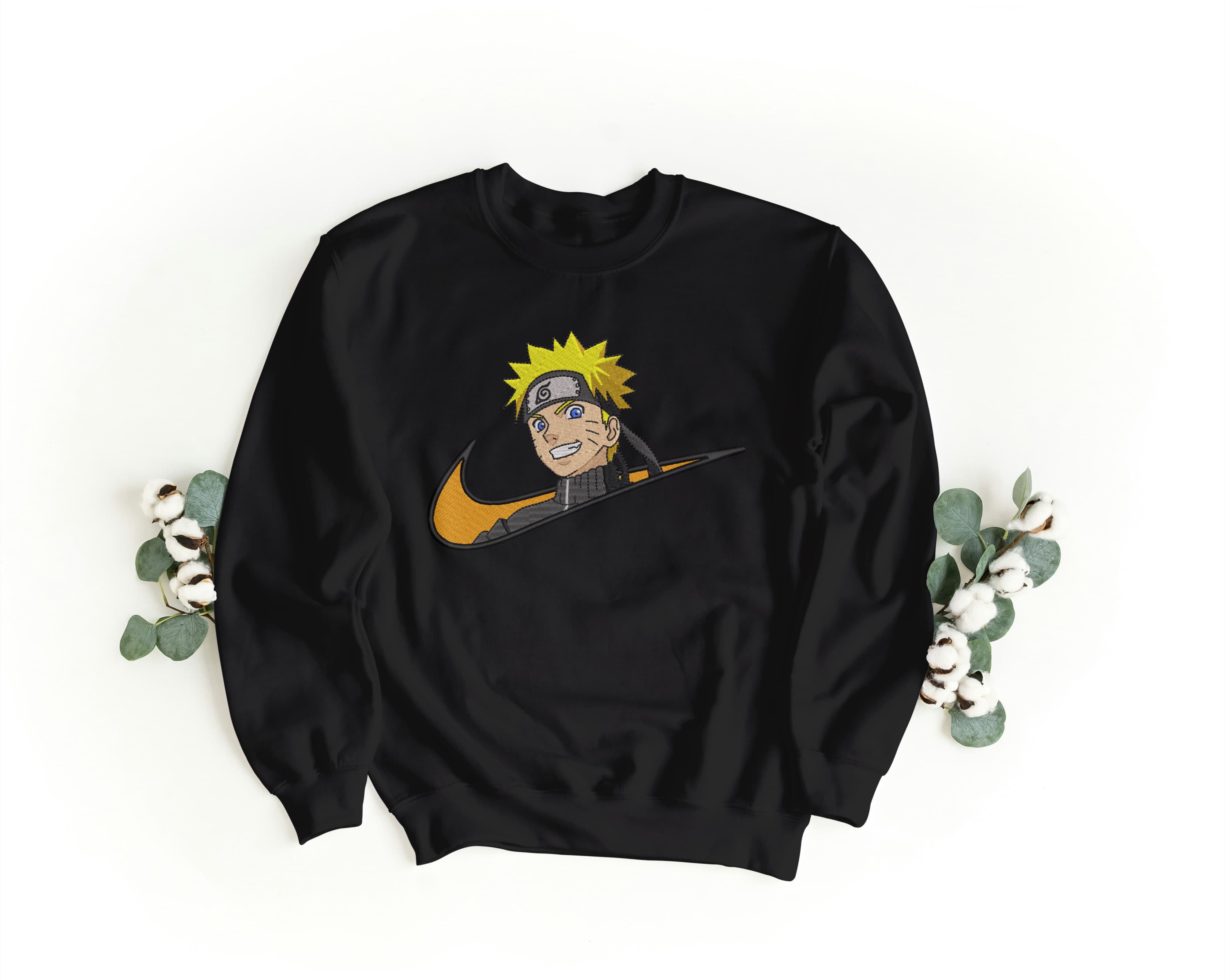 Felpa Ricamata Unisex a Girocollo – Morbida e Confortevole – Design Naruto-Biiply