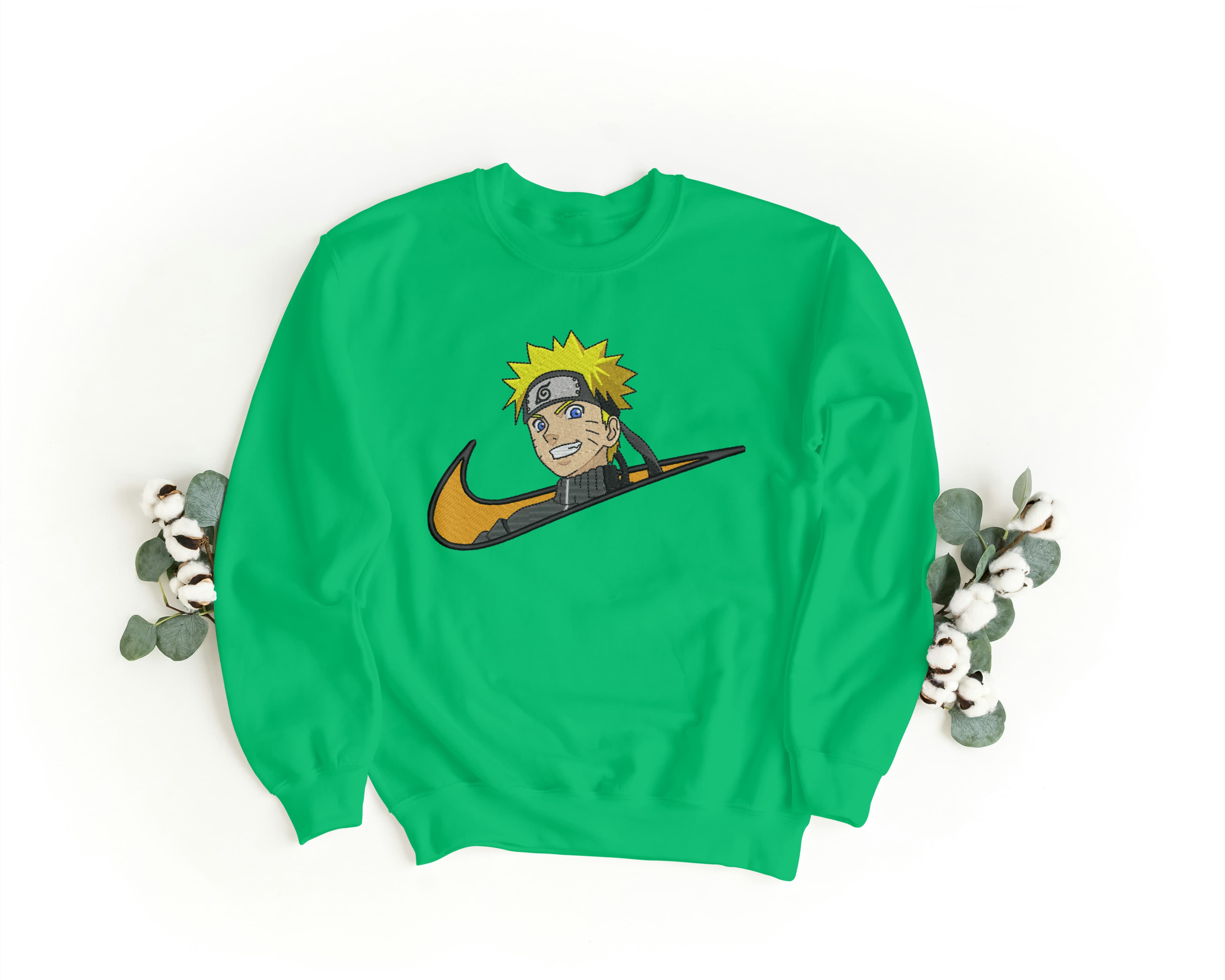 Felpa Ricamata Unisex a Girocollo – Morbida e Confortevole – Design Naruto-Biiply