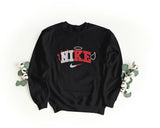Sudadera unisex con cuello redondo bordada - Suave y cómoda - Diseño Nike Angel & Devil