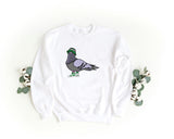 Unisex Crewneck Embroidered Sweatshirt – Soft and Comfortable – Pigeon Design sweg