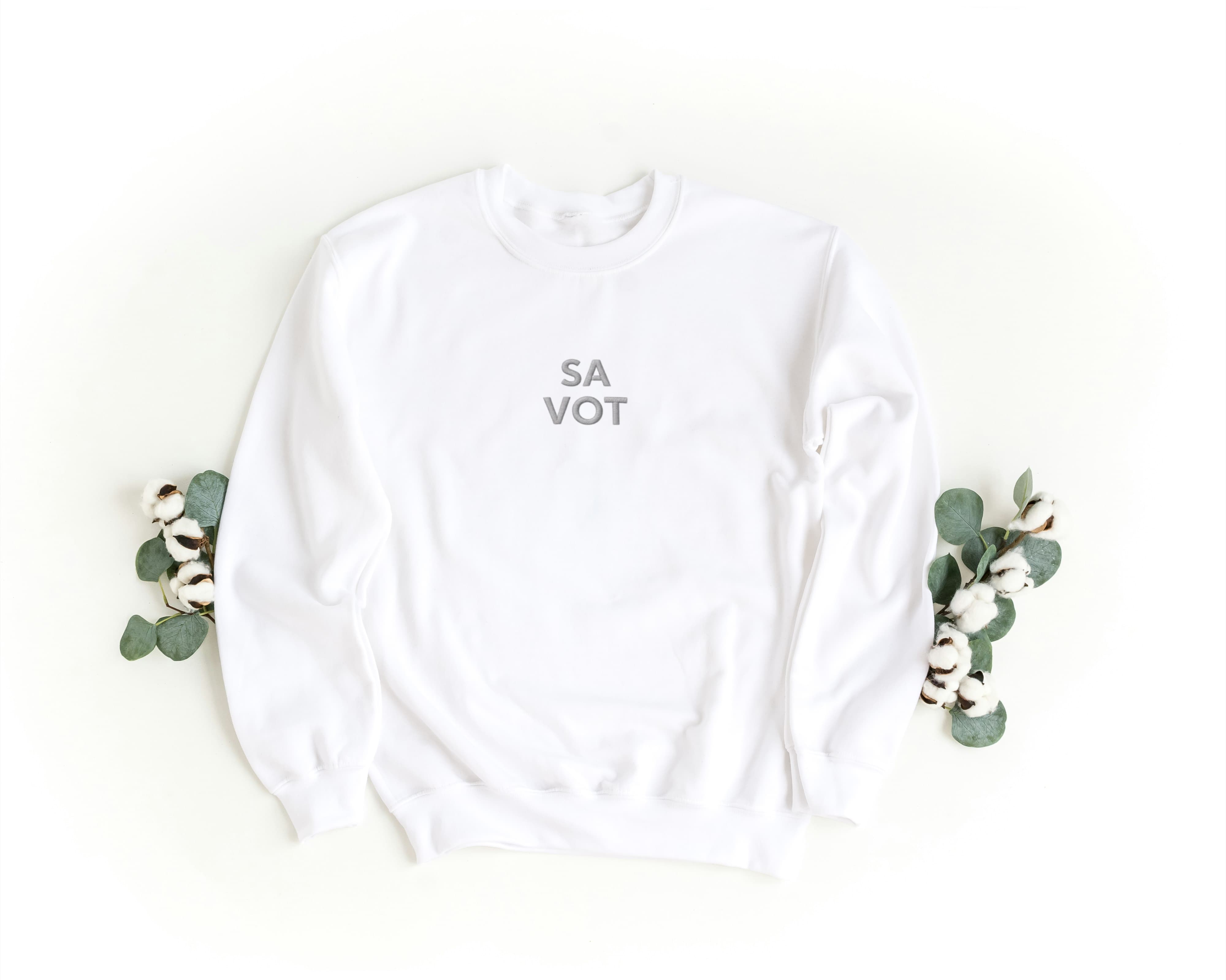 Felpa Ricamata Unisex a Girocollo – Morbida e Confortevole – Design Sa vot-Biiply