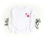 Sudadera Bordada Unisex con Cuello Redondo – Suave y Cómoda – Diseño Sakura