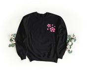 Felpa Ricamata Unisex a Girocollo – Morbida e Confortevole – Design Sakura-Biiply