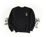 Sudadera Bordada Unisex con Cuello Redondo – Suave y Cómoda – Diseño Sansevieria