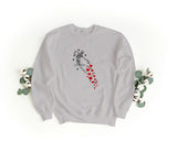 Unisex Crewneck Embroidered Sweatshirt – Soft and Comfortable – Skeleton Love Design