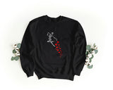 Unisex Crewneck Embroidered Sweatshirt – Soft and Comfortable – Skeleton Love Design