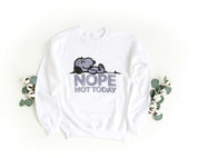 Felpa Ricamata Unisex a Girocollo – Morbida e Confortevole – Design Snoopie Not Today-Biiply