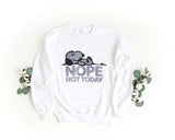 Sudadera bordada unisex de cuello redondo – Suave y cómoda – Diseño Snoopy Not Today