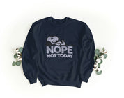 Felpa Ricamata Unisex a Girocollo – Morbida e Confortevole – Design Snoopie Not Today-Biiply