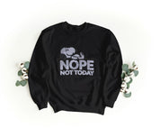 Felpa Ricamata Unisex a Girocollo – Morbida e Confortevole – Design Snoopie Not Today-Biiply