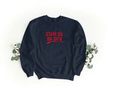 Unisex Embroidered Crewneck Sweatshirt – Soft and Comfortable – "Stam Sò da dòs" Design
