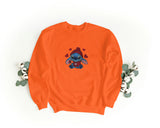 Unisex Crewneck Embroidered Sweatshirt – Soft and Comfortable – Stitch Design with Hearts
