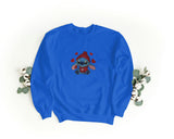 Unisex Crewneck Embroidered Sweatshirt – Soft and Comfortable – Stitch Design with Hearts