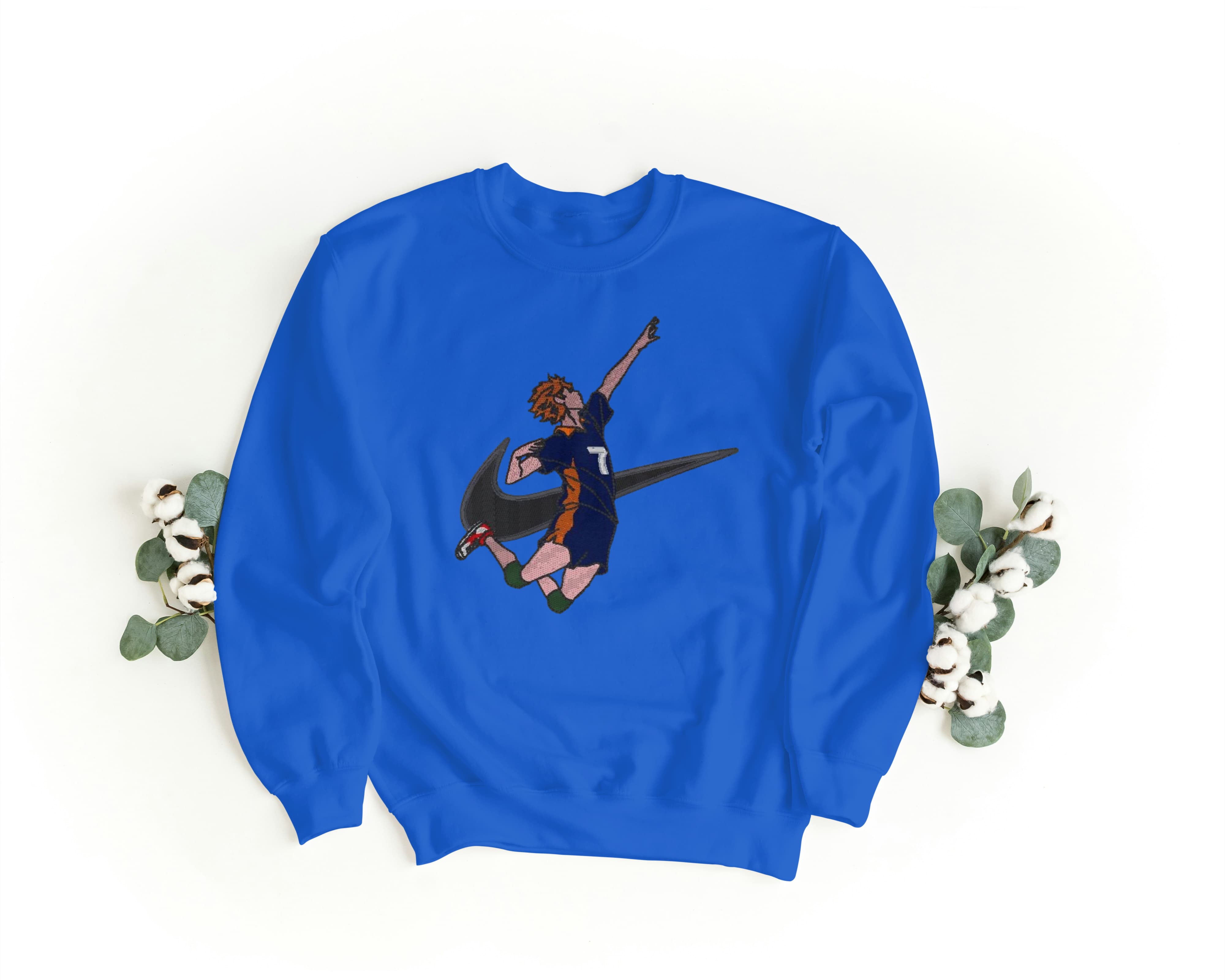 Felpa Ricamata Unisex a Girocollo – Morbida e Confortevole – Design Swoosh Basketball-Biiply