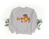 Felpa Ricamata Unisex a Girocollo – Morbida e Confortevole – Design Swoosh  + Charizard