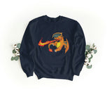 Felpa Ricamata Unisex a Girocollo – Morbida e Confortevole – Design Swoosh  + Charizard