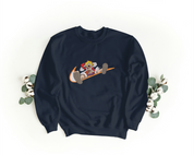 Felpa Ricamata Unisex a Girocollo – Morbida e Confortevole – Design Swoosh Con pirata-Biiply