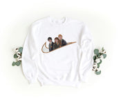 Felpa Ricamata Unisex a Girocollo – Morbida e Confortevole – Design Swoosh Harry Potter-Biiply