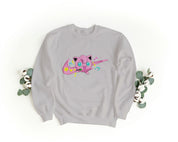 Felpa Ricamata Unisex a Girocollo – Morbida e Confortevole – Design Swoosh + Jigglypuff-Biiply