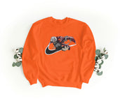 Felpa Ricamata Unisex a Girocollo – Morbida e Confortevole – Design Swoosh Ken Kaneki-Biiply