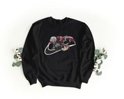 Felpa Ricamata Unisex a Girocollo – Morbida e Confortevole – Design Swoosh Ken Kaneki-Biiply