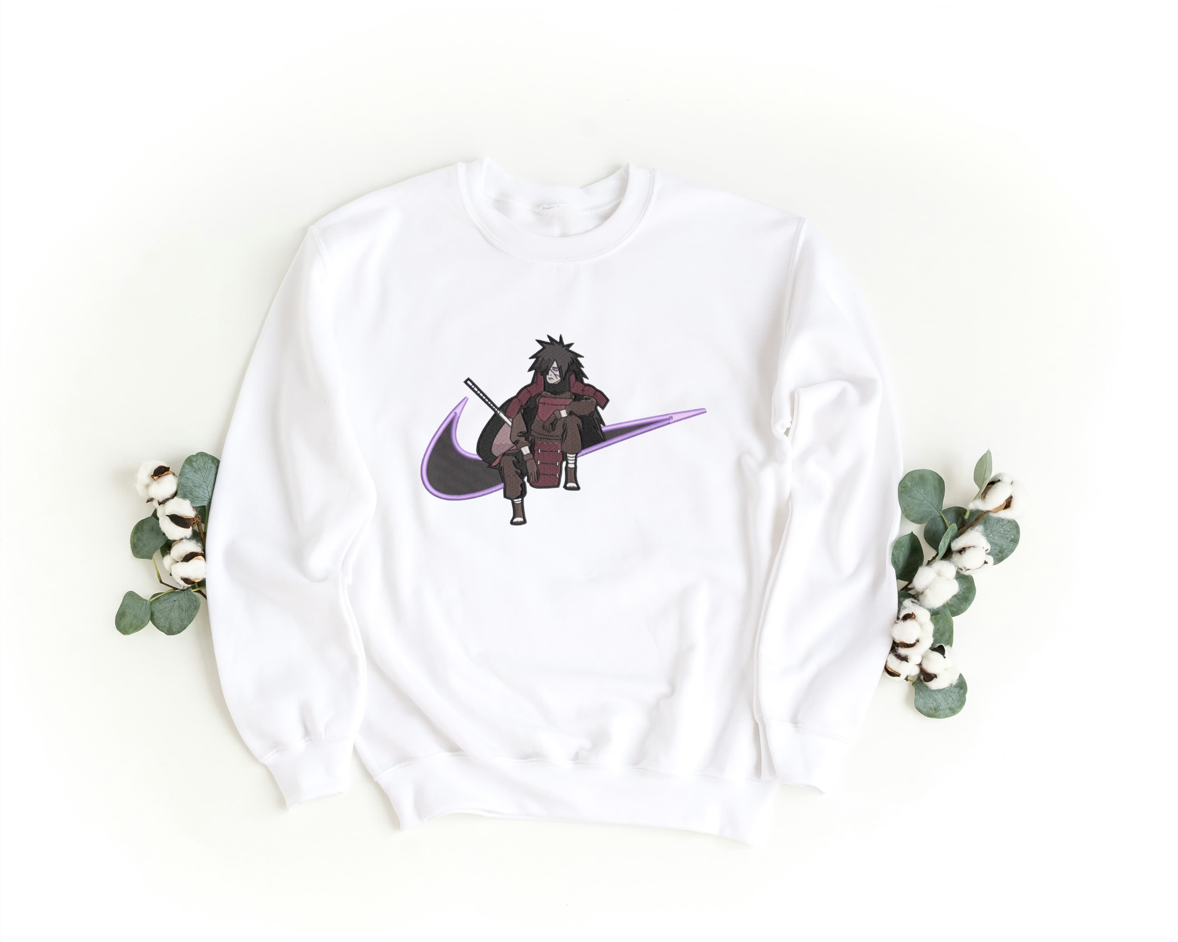 Felpa Ricamata Unisex a Girocollo – Morbida e Confortevole – Design Swoosh Madara-Biiply