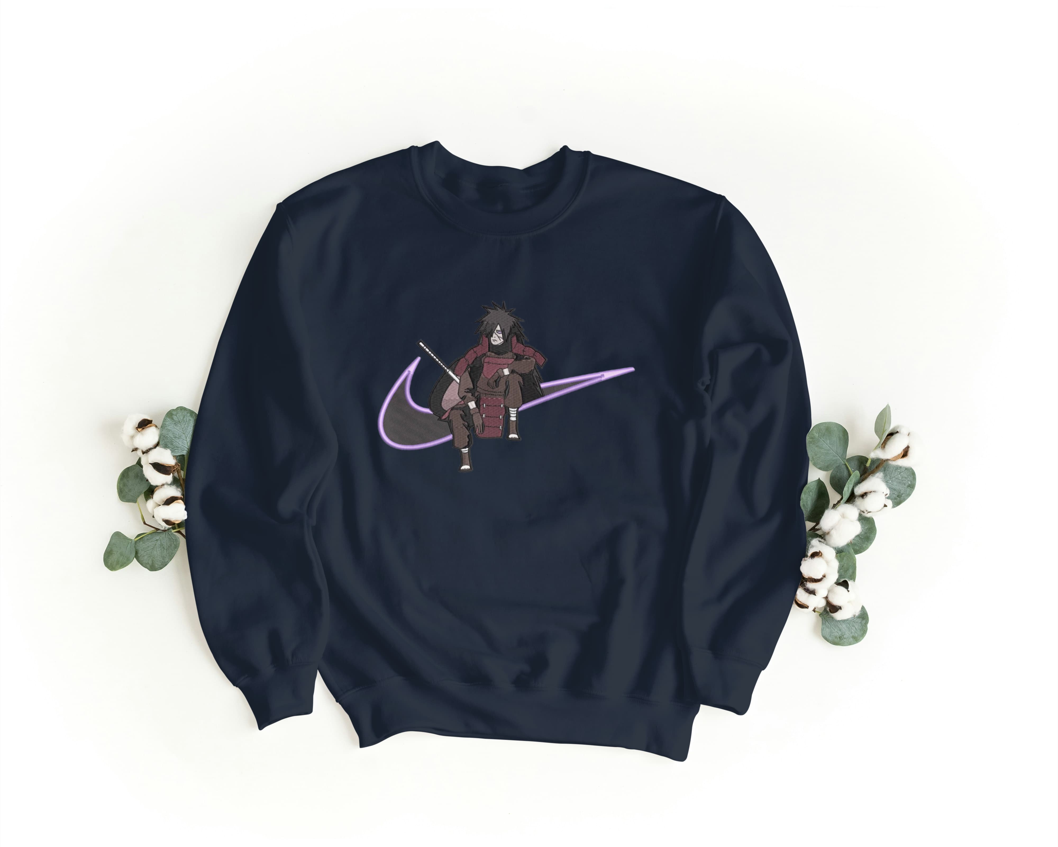 Felpa Ricamata Unisex a Girocollo – Morbida e Confortevole – Design Swoosh Madara-Biiply