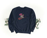 Unisex-Sweatshirt mit Rundhalsausschnitt und Stickerei – Weich und bequem – Vanda Swoosh Design